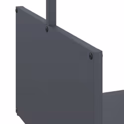 vidaXL Firewood Rack Black 40x40x40 cm Cold-rolled steel fireplace log holder - anthracite - Additional view 6