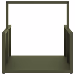 vidaXL Firewood Rack Black 40x40x40 cm Cold-rolled steel fireplace log holder - olive green - Additional view 4