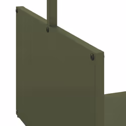 vidaXL Firewood Rack Black 40x40x40 cm Cold-rolled steel fireplace log holder - olive green - Additional view 6
