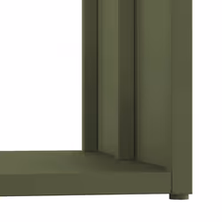 vidaXL Firewood Rack Black 40x40x40 cm Cold-rolled steel fireplace log holder - olive green - Additional view 7