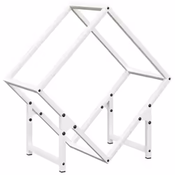 vidaXL Firewood Rack Olive Green 60x25x60 cm Cold-rolled steel - white, 50 x 25 x 50 cm