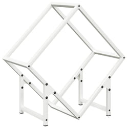 vidaXL Firewood Rack Olive Green 60x25x60 cm Cold-rolled steel - white, 50 x 25 x 50 cm
