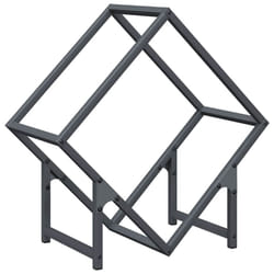 vidaXL Firewood Rack Olive Green 60x25x60 cm Cold-rolled steel - anthracite, 50 x 25 x 50 cm