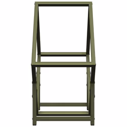 vidaXL Firewood Rack Olive Green 60x25x60 cm Cold-rolled steel - olive green, 50 x 25 x 50 cm - Additional view 5