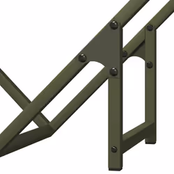 vidaXL Firewood Rack Olive Green 60x25x60 cm Cold-rolled steel - olive green, 50 x 25 x 50 cm - Additional view 7