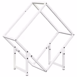 vidaXL Firewood Rack Olive Green 60x25x60 cm Cold-rolled steel - white, 60 x 25 x 60 cm