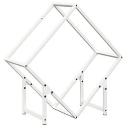 vidaXL Firewood Rack Olive Green 60x25x60 cm Cold-rolled steel - white, 60 x 25 x 60 cm