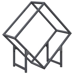 vidaXL Firewood Rack Olive Green 60x25x60 cm Cold-rolled steel - anthracite, 60 x 25 x 60 cm
