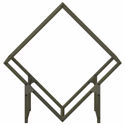 vidaXL Firewood Rack Olive Green 60x25x60 cm Cold-rolled steel - olive green, 60 x 25 x 60 cm - Additional view 4