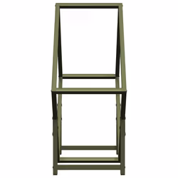 vidaXL Firewood Rack Olive Green 60x25x60 cm Cold-rolled steel - olive green, 60 x 25 x 60 cm - Additional view 5