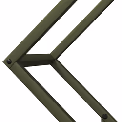 vidaXL Firewood Rack Olive Green 60x25x60 cm Cold-rolled steel - olive green, 60 x 25 x 60 cm - Additional view 6