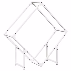 vidaXL Firewood Rack Olive Green 60x25x60 cm Cold-rolled steel - white, 80 x 25 x 80 cm
