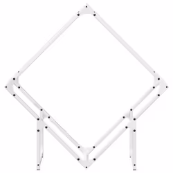 vidaXL Firewood Rack Olive Green 60x25x60 cm Cold-rolled steel - white, 80 x 25 x 80 cm - Additional view 4
