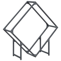 vidaXL Firewood Rack Olive Green 60x25x60 cm Cold-rolled steel - anthracite, 80 x 25 x 80 cm