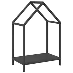 vidaXL Firewood Rack White 40x25x90 cm Cold-rolled steel fireplace log holder - black, 40 x 25 x 60 cm