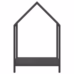 vidaXL Firewood Rack White 40x25x90 cm Cold-rolled steel fireplace log holder - black, 40 x 25 x 60 cm - Additional view 4