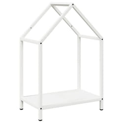 vidaXL Firewood Rack White 40x25x90 cm Cold-rolled steel fireplace log holder - white, 40 x 25 x 60 cm