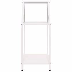 vidaXL Firewood Rack White 40x25x90 cm Cold-rolled steel fireplace log holder - white, 40 x 25 x 60 cm - Additional view 5