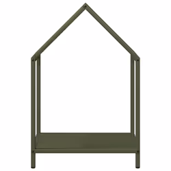 vidaXL Firewood Rack White 40x25x90 cm Cold-rolled steel fireplace log holder - olive green, 40 x 25 x 60 cm - Additional view 4