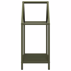 vidaXL Firewood Rack White 40x25x90 cm Cold-rolled steel fireplace log holder - olive green, 40 x 25 x 60 cm - Additional view 5
