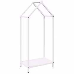 vidaXL Firewood Rack White 40x25x90 cm Cold-rolled steel fireplace log holder - white, 40 x 25 x 90 cm