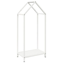 vidaXL Firewood Rack White 40x25x90 cm Cold-rolled steel fireplace log holder - white, 40 x 25 x 90 cm
