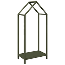 vidaXL Firewood Rack White 40x25x90 cm Cold-rolled steel fireplace log holder - olive green, 40 x 25 x 90 cm