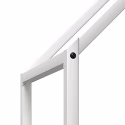 vidaXL Firewood Rack White 40x25x90 cm Cold-rolled steel fireplace log holder - white, 60 x 25 x 90 cm - Additional view 6
