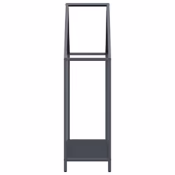 vidaXL Firewood Rack White 40x25x90 cm Cold-rolled steel fireplace log holder - anthracite, 60 x 25 x 90 cm - Additional view 5
