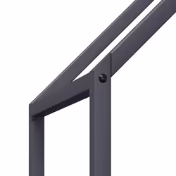 vidaXL Firewood Rack White 40x25x90 cm Cold-rolled steel fireplace log holder - anthracite, 60 x 25 x 90 cm - Additional view 6