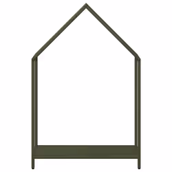 vidaXL Firewood Rack White 40x25x90 cm Cold-rolled steel fireplace log holder - olive green, 60 x 25 x 90 cm - Additional view 4