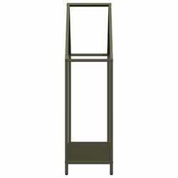 vidaXL Firewood Rack White 40x25x90 cm Cold-rolled steel fireplace log holder - olive green, 60 x 25 x 90 cm - Additional view 5