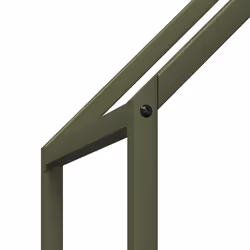 vidaXL Firewood Rack White 40x25x90 cm Cold-rolled steel fireplace log holder - olive green, 60 x 25 x 90 cm - Additional view 6