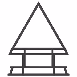 vidaXL Firewood Rack Black 50x25x60 cm Cold-rolled steel fireplace log holder - black, 50 x 25 x 60 cm - Additional view 4