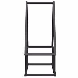 vidaXL Firewood Rack Black 50x25x60 cm Cold-rolled steel fireplace log holder - black, 50 x 25 x 60 cm - Additional view 5