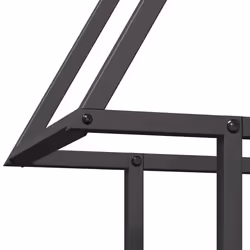 vidaXL Firewood Rack Black 50x25x60 cm Cold-rolled steel fireplace log holder - black, 50 x 25 x 60 cm - Additional view 6