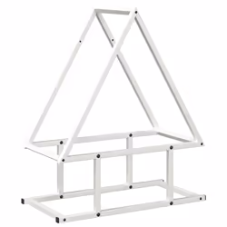 vidaXL Firewood Rack Black 50x25x60 cm Cold-rolled steel fireplace log holder - white, 50 x 25 x 60 cm