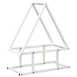 vidaXL Firewood Rack Black 50x25x60 cm Cold-rolled steel fireplace log holder - white, 50 x 25 x 60 cm