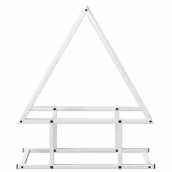 vidaXL Firewood Rack Black 50x25x60 cm Cold-rolled steel fireplace log holder - white, 50 x 25 x 60 cm - Additional view 4