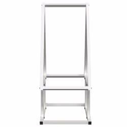 vidaXL Firewood Rack Black 50x25x60 cm Cold-rolled steel fireplace log holder - white, 50 x 25 x 60 cm - Additional view 5