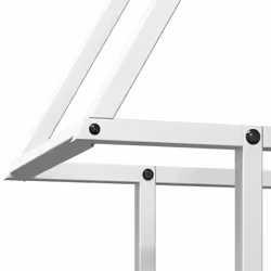 vidaXL Firewood Rack Black 50x25x60 cm Cold-rolled steel fireplace log holder - white, 50 x 25 x 60 cm - Additional view 6