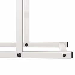 vidaXL Firewood Rack Black 50x25x60 cm Cold-rolled steel fireplace log holder - white, 50 x 25 x 60 cm - Additional view 7