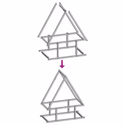 vidaXL Firewood Rack Black 50x25x60 cm Cold-rolled steel fireplace log holder - white, 50 x 25 x 60 cm - Additional view 8