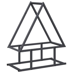 vidaXL Firewood Rack Black 50x25x60 cm Cold-rolled steel fireplace log holder - anthracite, 50 x 25 x 60 cm
