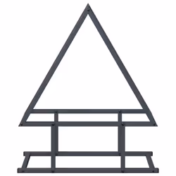 vidaXL Firewood Rack Black 50x25x60 cm Cold-rolled steel fireplace log holder - anthracite, 50 x 25 x 60 cm - Additional view 4