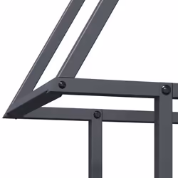 vidaXL Firewood Rack Black 50x25x60 cm Cold-rolled steel fireplace log holder - anthracite, 50 x 25 x 60 cm - Additional view 6