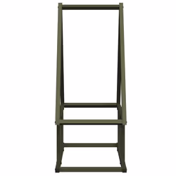 vidaXL Firewood Rack Black 50x25x60 cm Cold-rolled steel fireplace log holder - olive green, 50 x 25 x 60 cm - Additional view 5