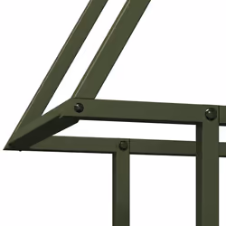 vidaXL Firewood Rack Black 50x25x60 cm Cold-rolled steel fireplace log holder - olive green, 50 x 25 x 60 cm - Additional view 6