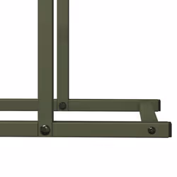 vidaXL Firewood Rack Black 50x25x60 cm Cold-rolled steel fireplace log holder - olive green, 50 x 25 x 60 cm - Additional view 7