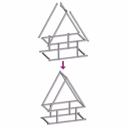 vidaXL Firewood Rack Black 50x25x60 cm Cold-rolled steel fireplace log holder - olive green, 50 x 25 x 60 cm - Additional view 8